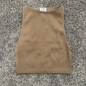Light brown cotton on tank top